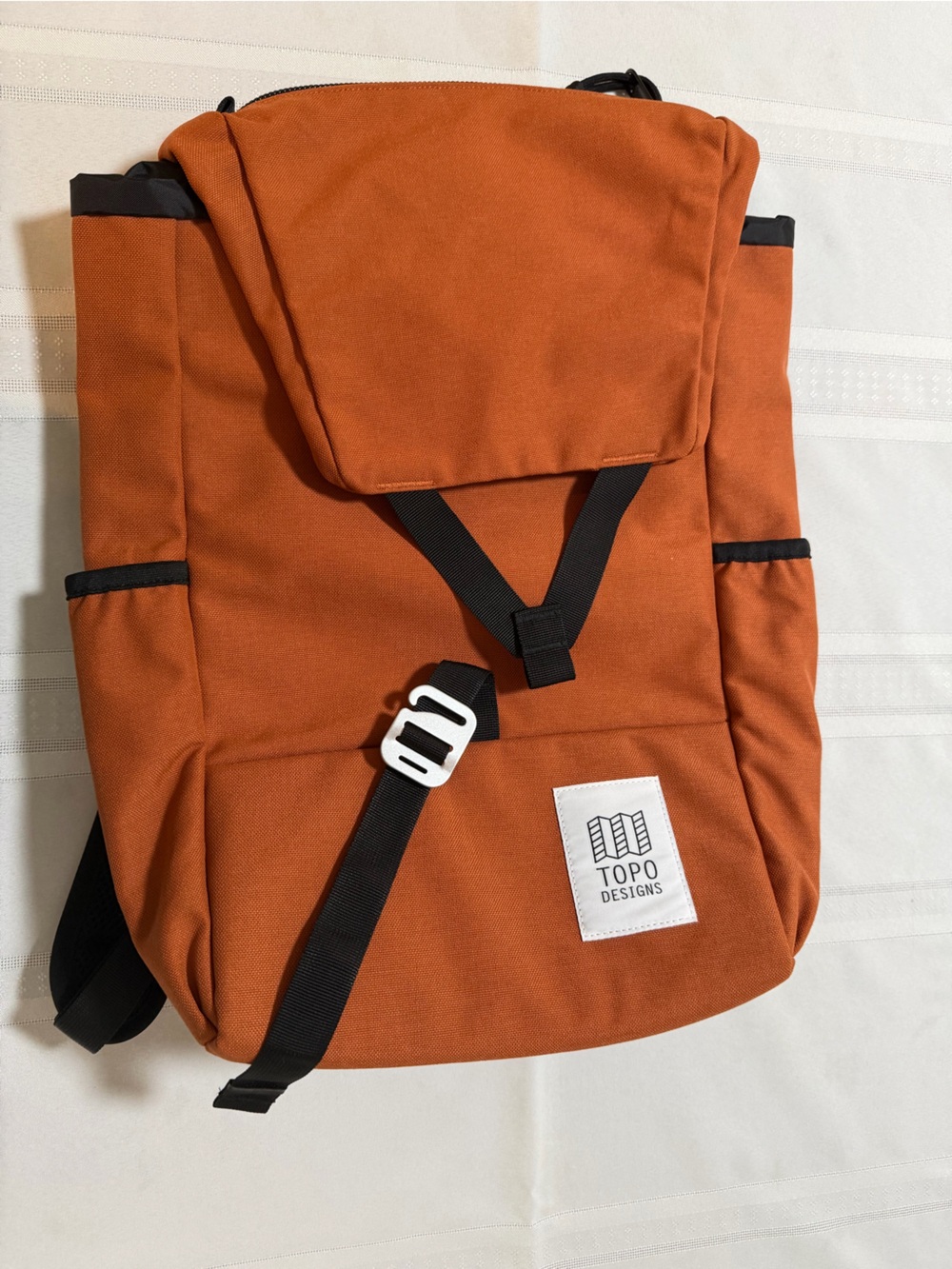 Topo Designs Men’s Rust Canvas Backpack - Rust Orange Y PACK